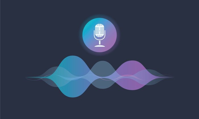 Personal assistant and voice recognition concept gradient vector illustration of soundwave intelligent technologies.